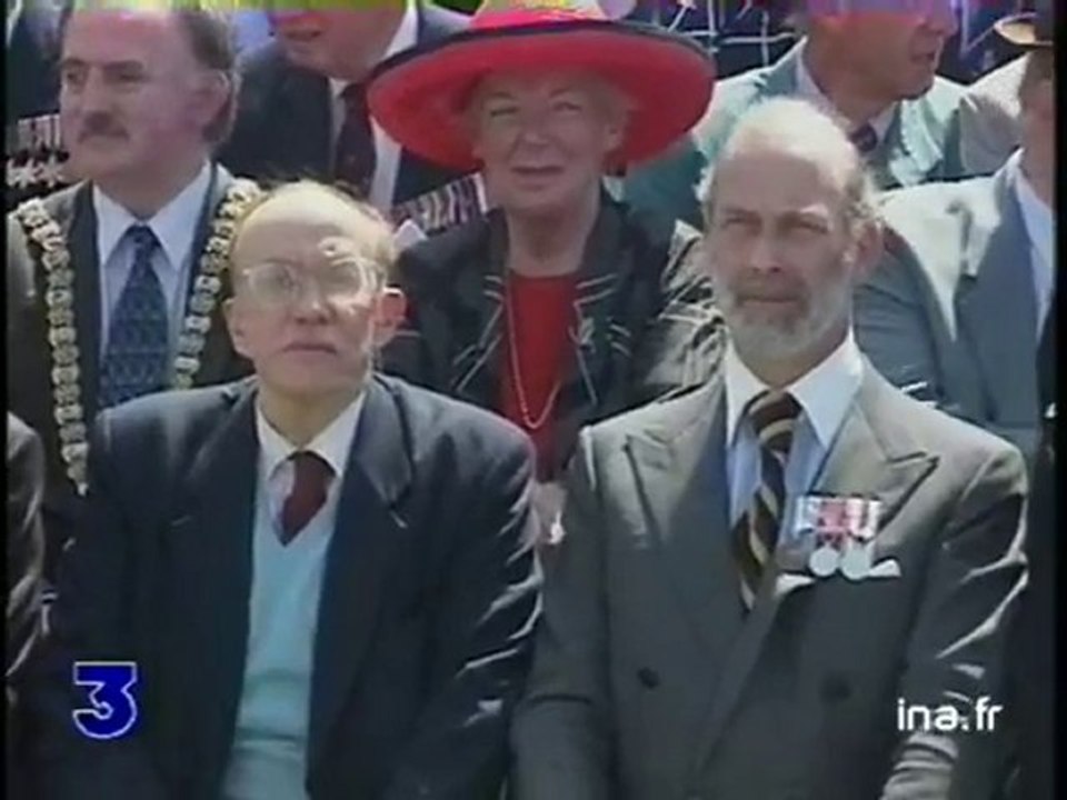 Colleville : inauguration de la statue du maréchal Montgomery en présence de son fils