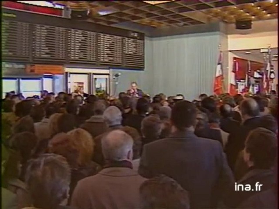 L'inauguration par François MITTERRAND de la nouvelle gare de Nevers