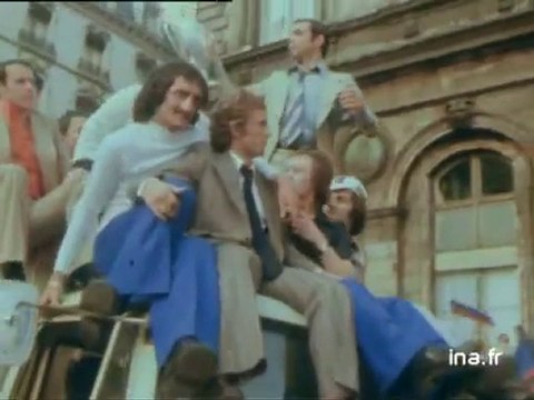 La réception par Louis PRADEL des joueurs de Lyon vainqueurs de la coupe de France de football