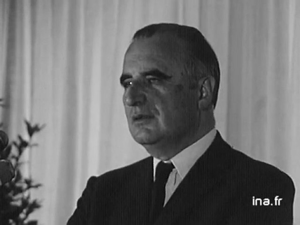 Cahors, Lot : Discours de Monsieur Pompidou