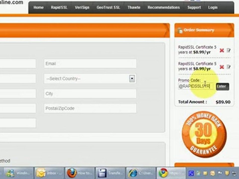 RapidSSL Promocode