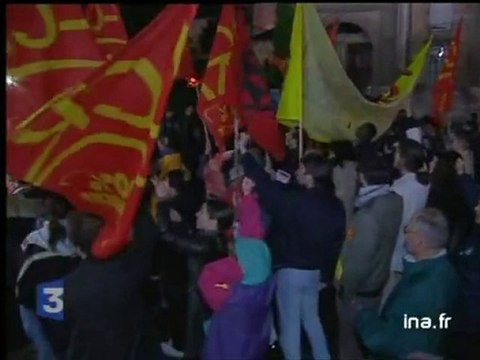 Soirée électorale place de la Bastille et de l'Odéon