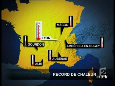 Eté 2003 Canicule sur la France, records de chaleur - Archive vidéo INA