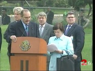 Arrivée du président Jacques Chirac à Mexico