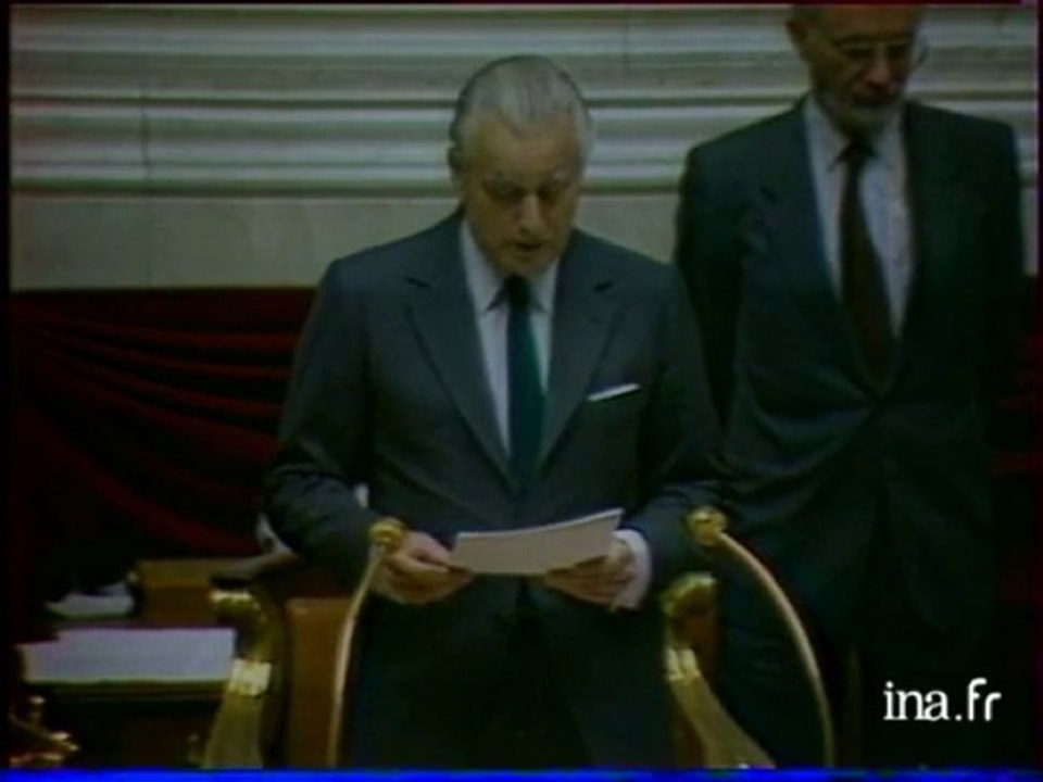 Message de Mitterrand lu par Chaban