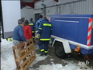 Arrivée de techniciens électriciens de la sécurité civile allemande en Meuse