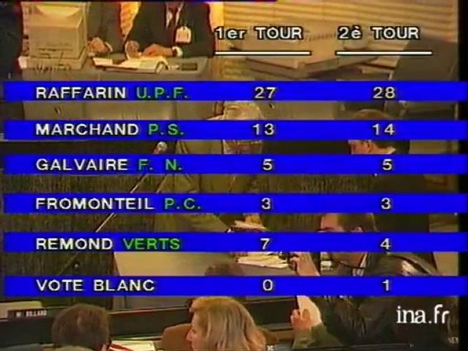 Election de Jean Pierre Raffarin au conseil régional