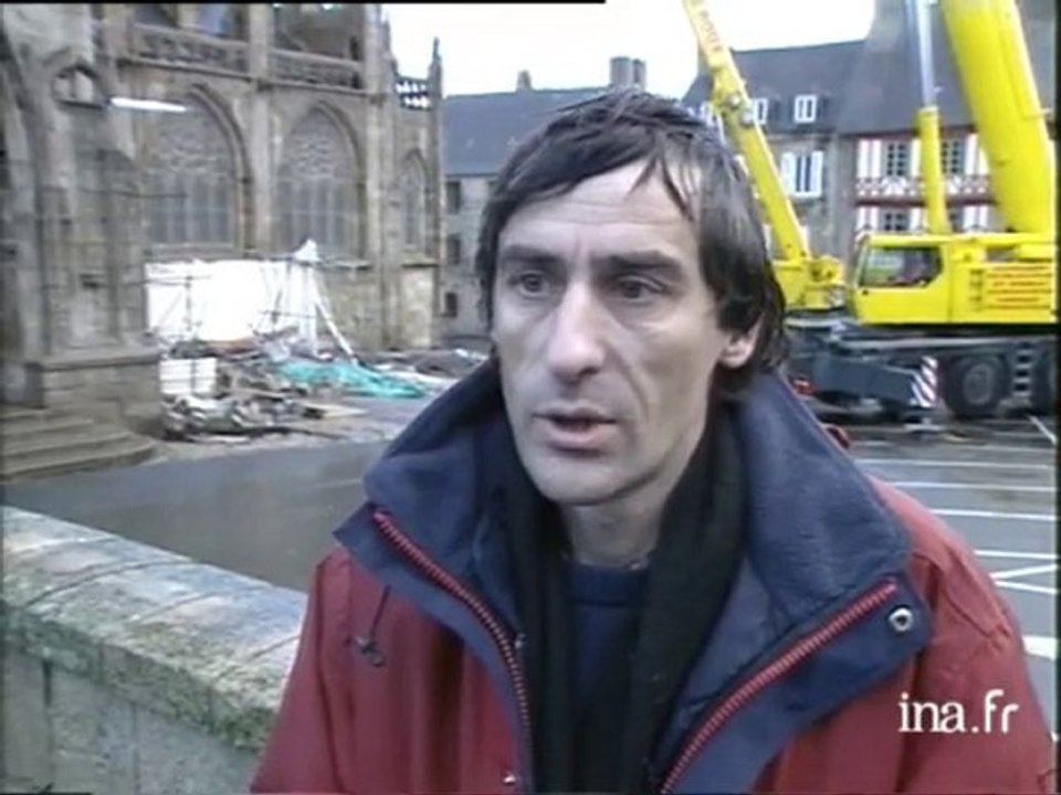 Dégâts sur la cathédrale de Tréguier