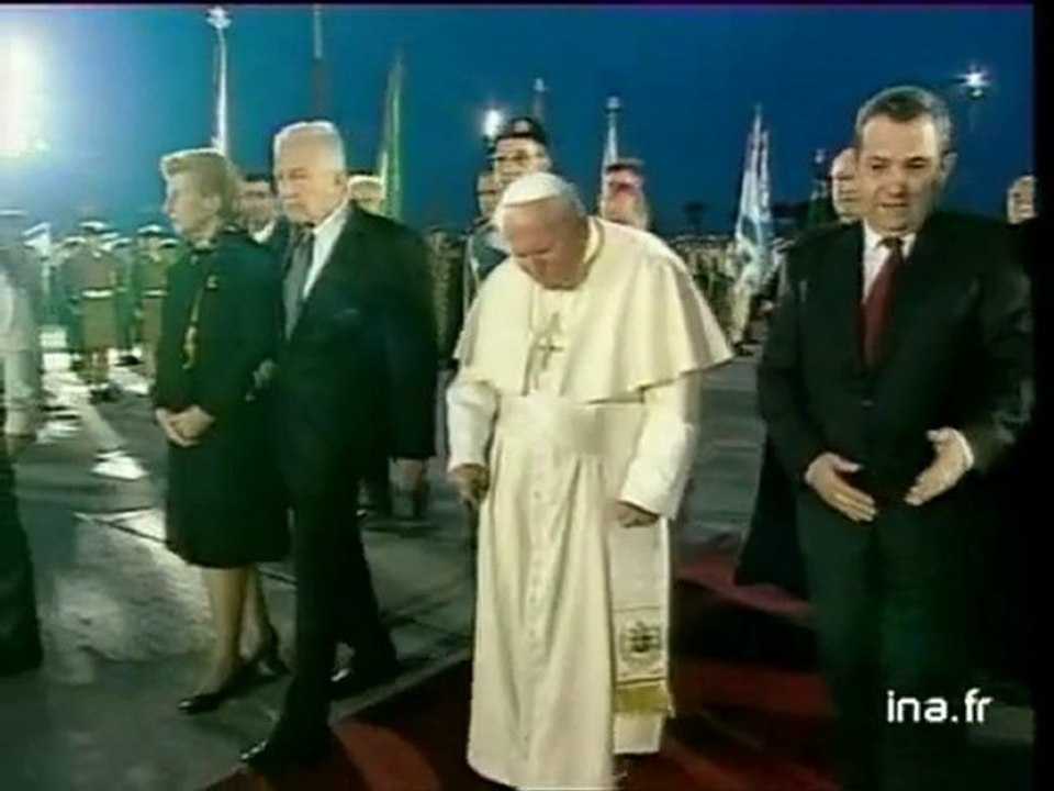 arrivée Jean Paul II/JERUSALEM