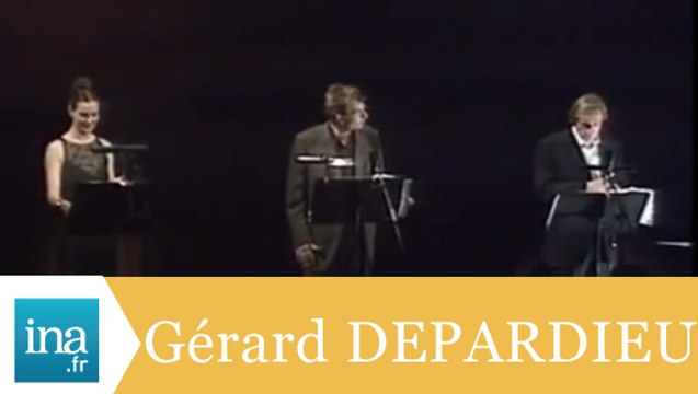 Gérard Depardieu, Guillaume Depardieu et Carole Bouquet L'Histoire du soldat - Archive INA