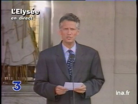DECLARATION DOMINIQUE DE VILLEPIN SECRETAIRE GENERAL DE L'ELYSEE