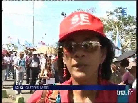 [La grève générale en Martinique hier]