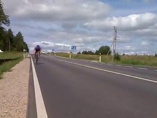 Vilius rides 60km/h on his bike