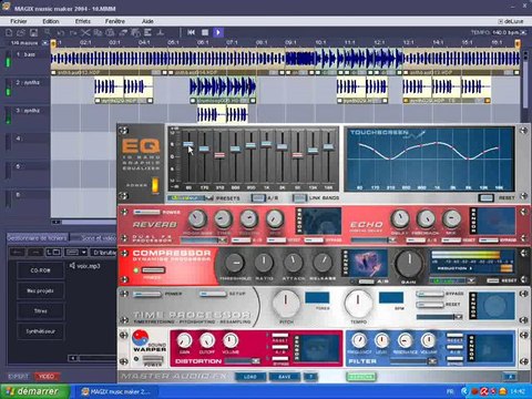 tutoriel magix music maker rack d'effets audio maitre