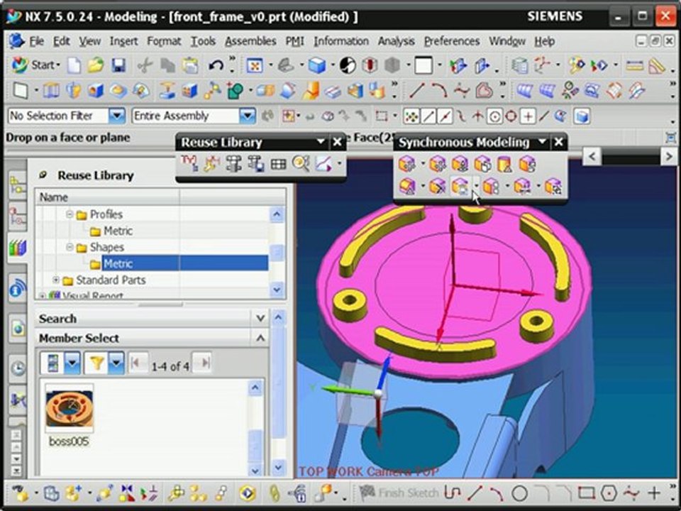 NX CAD - Reuse Face komutu