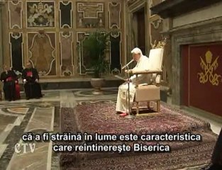 Benedict XVI: Teologia este totdeauna în dialog cu lumea