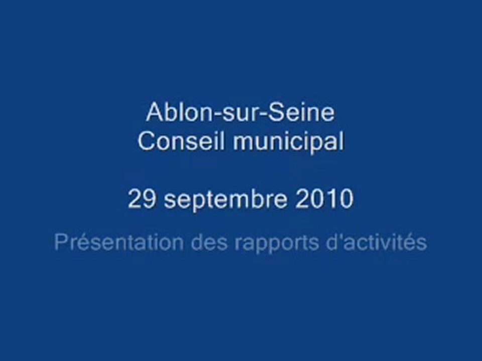 CM 29 sept. 2010 Rapports d'activités