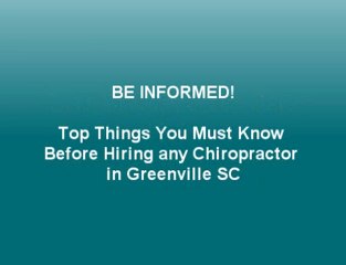 Chiropractors in greenville sc