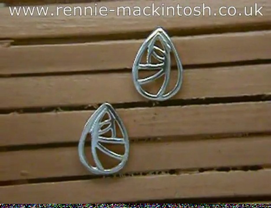Charles Rennie Mackintosh silver earrings DWA356
