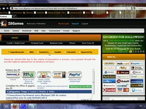 Earn Free ZP, Z8Games