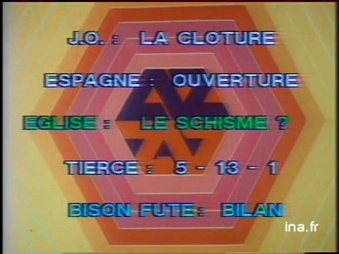 JA2 20H : EMISSION DU 01 AOUT 1976