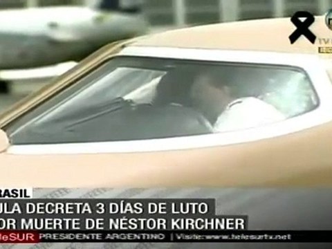 Lula decreta tres días de luto por muerte de Néstor Kirchn