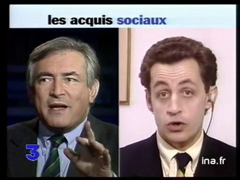 Nicolas Sarkozy vs DSK Les acquis sociaux - Archive INA