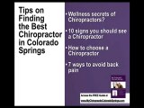 Neck Pain Relief with Chiropractic Colorado Springs