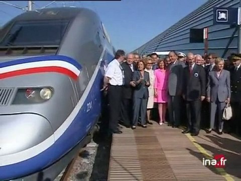 Chirac : inauguration TGV Méditerranée