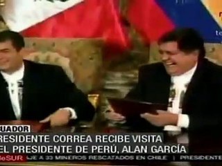 Presidente Correa recibe en Ecuador a su homólogo peruano