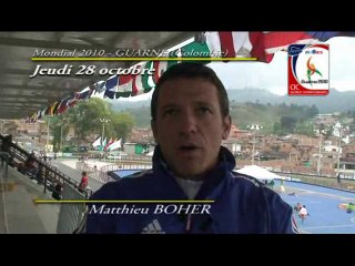 COURSE - CHAMPIONNAT DU MONDE 2010 - Interview de Matthieu Boher