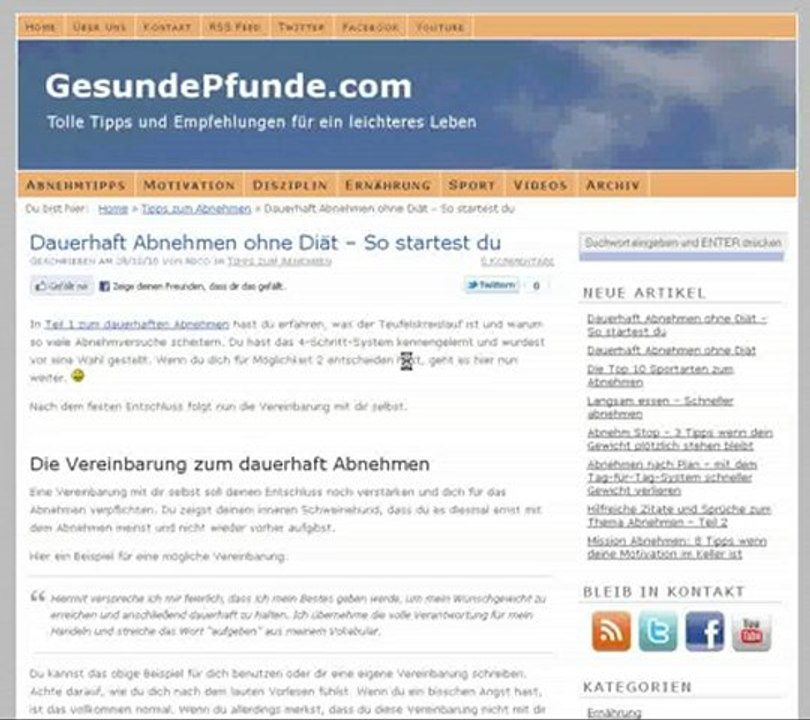 Dauerhaft Abnehmen ohne Diät - So startest du