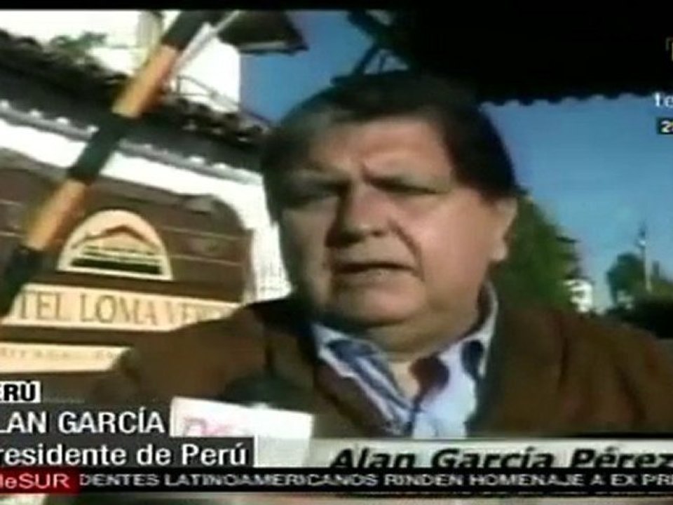 Alan García ofrece condolencias a Argentina