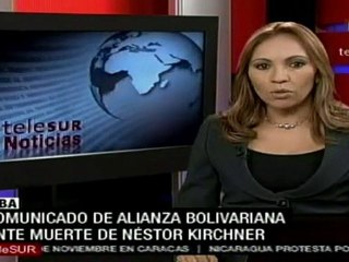 Los países del ALBA expresaron su pesar por la muerte de Néstor Kirchner