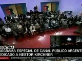 Programa especial de canal público dedicado a Néstor Kirchner