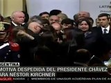 Chávez asiste a funeral de Kirchner en Buenos Aires