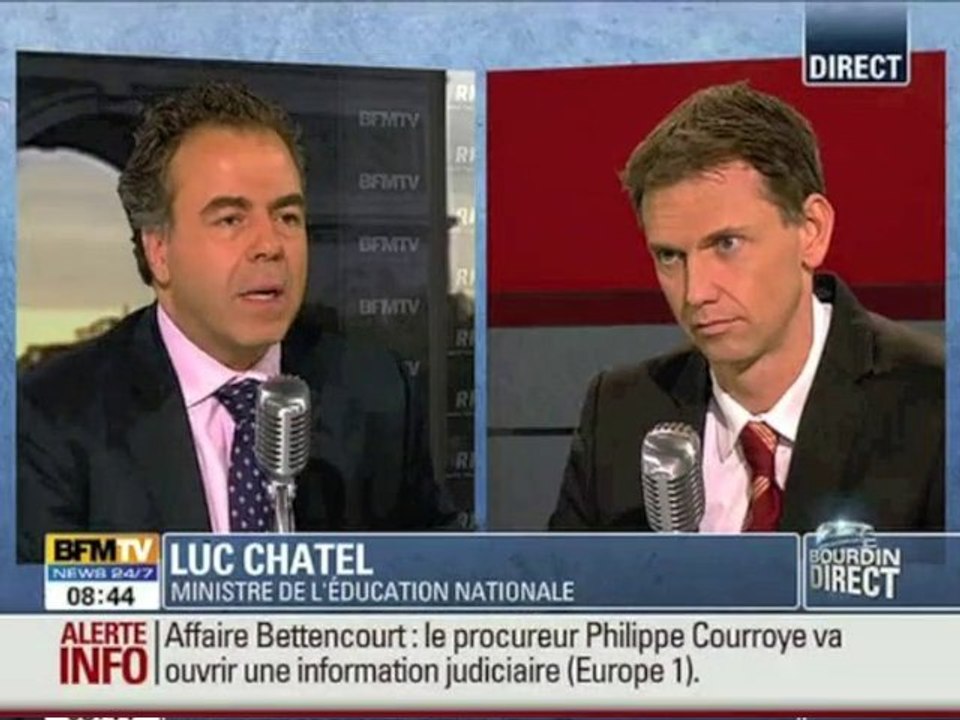 Luc Chatel sur BFM TV - 29.10.2010
