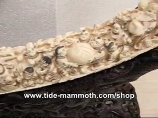 mammoth ivory tusk carving Budda Fairy and kids 37357