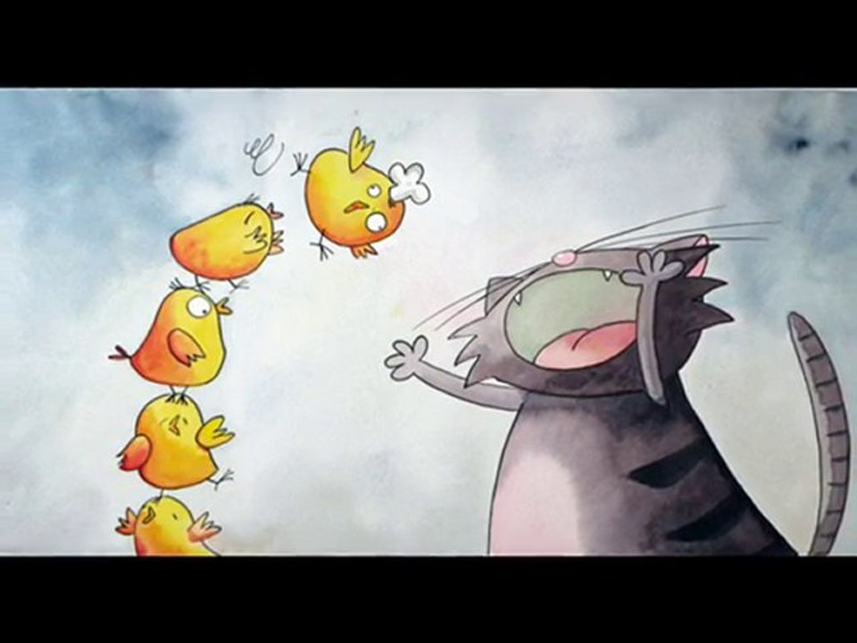 la poulette et le chat