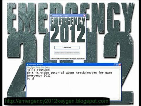Emergency 2012 Crack keygen, keys codes