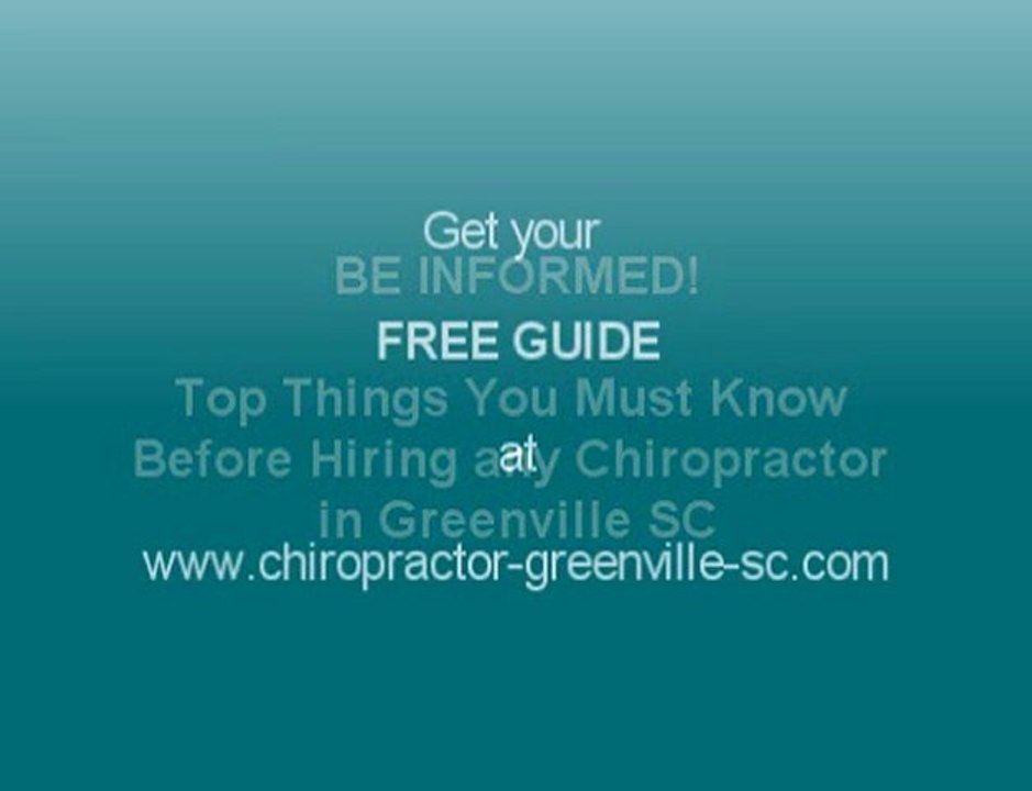 Chiropractors in greenville sc