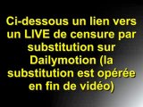 Live de censure par substitution sur Dailymotion