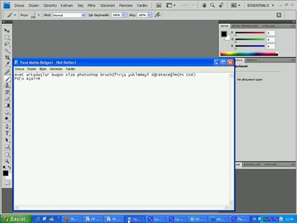 Ps Cs4 brush yükleme