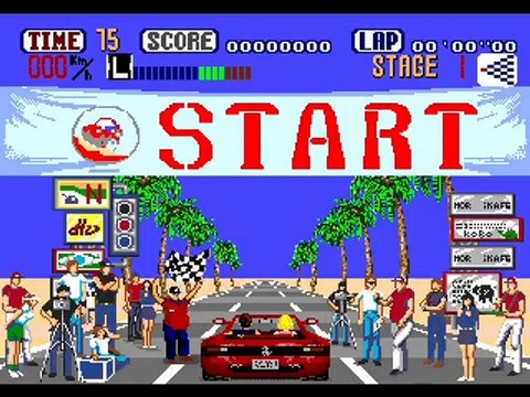 VIDEOTEST OUT RUN (MEGADRIVE)