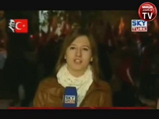 Şaşkın muhabir fena yakalandı