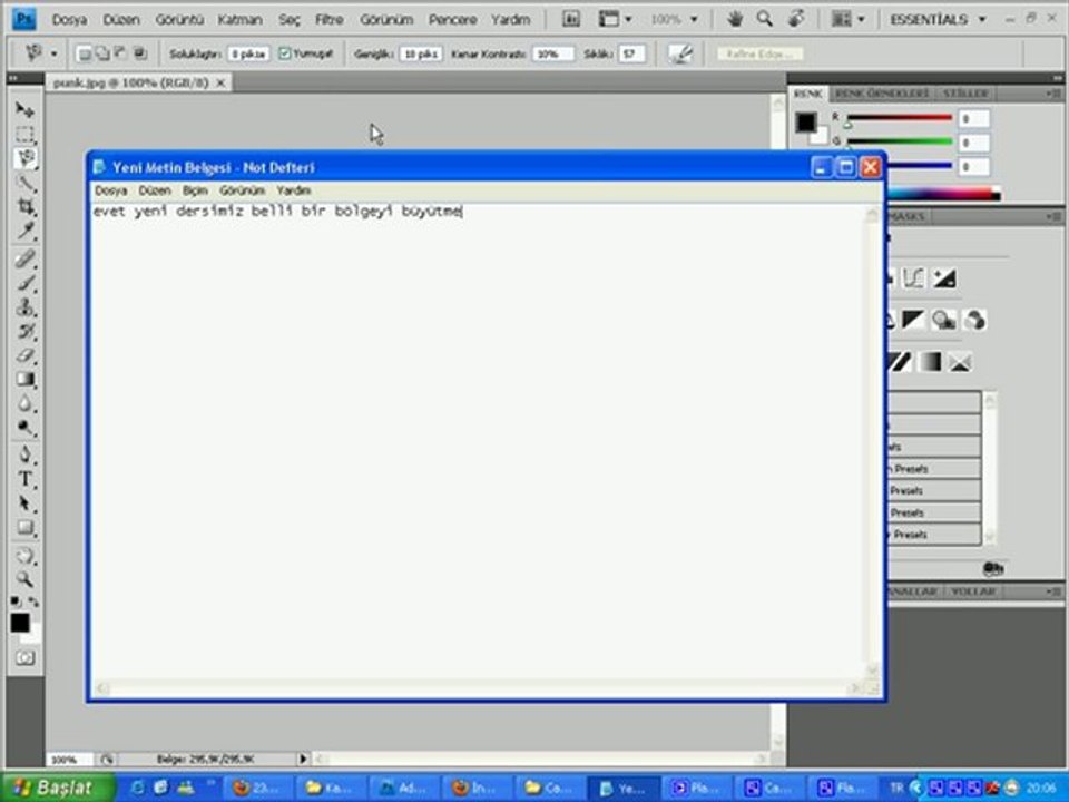 Belirli bir bölgeyi büyültme