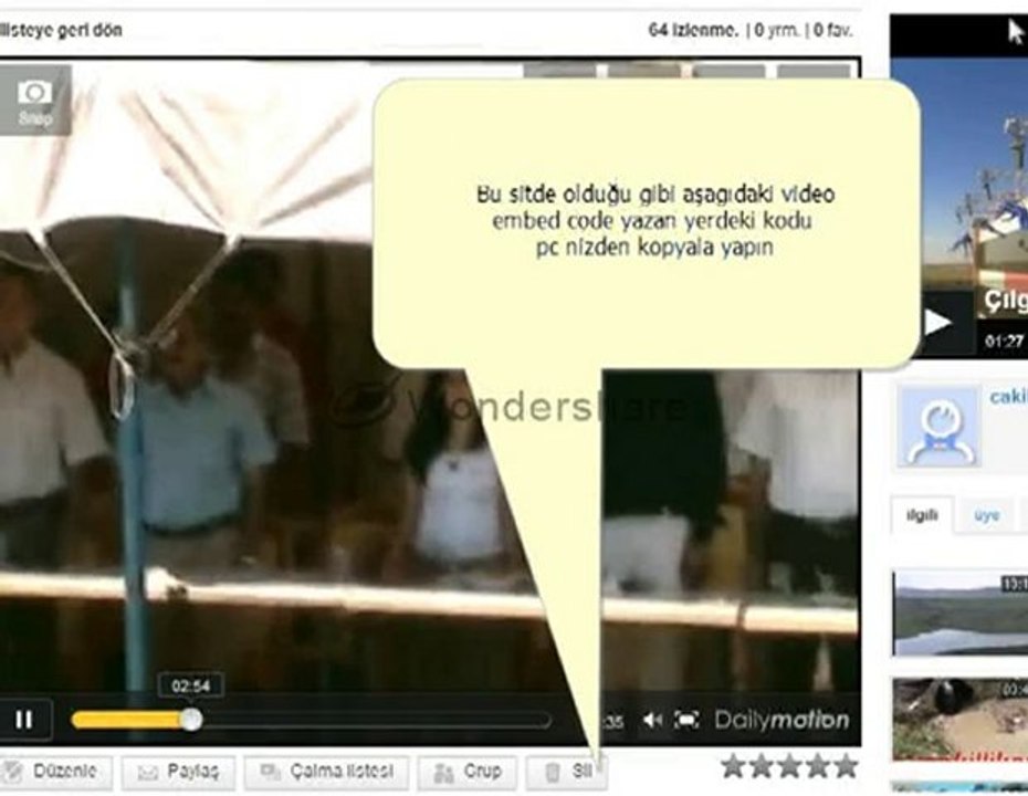 ÇAKILLI KÖYÜ WEB SİTESİNE VİDEO YÜKLEME DERSİ