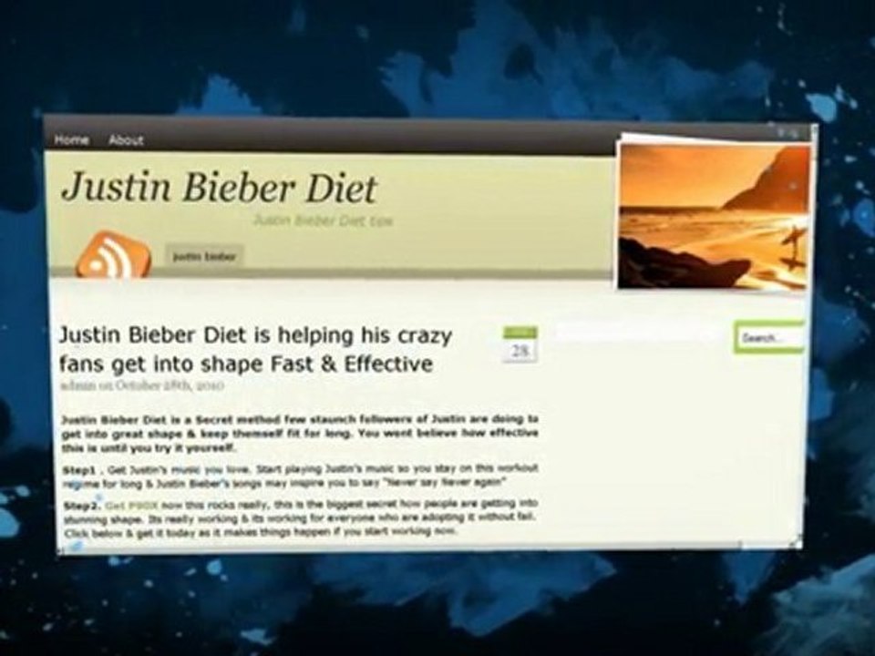 Justin Bieber Diet
