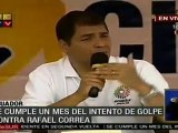 A un mes del intento de golpe, Presidente Correa destaca corrupción de la prensa en este tema