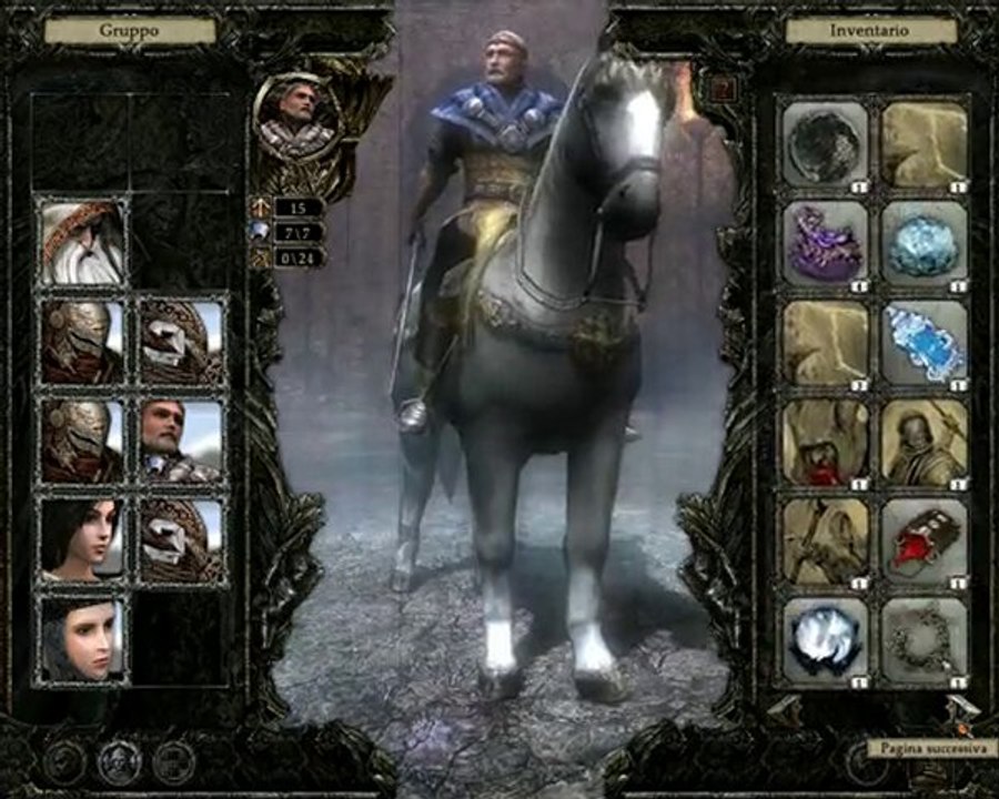 Disciples III -gameplay- Menù eroe